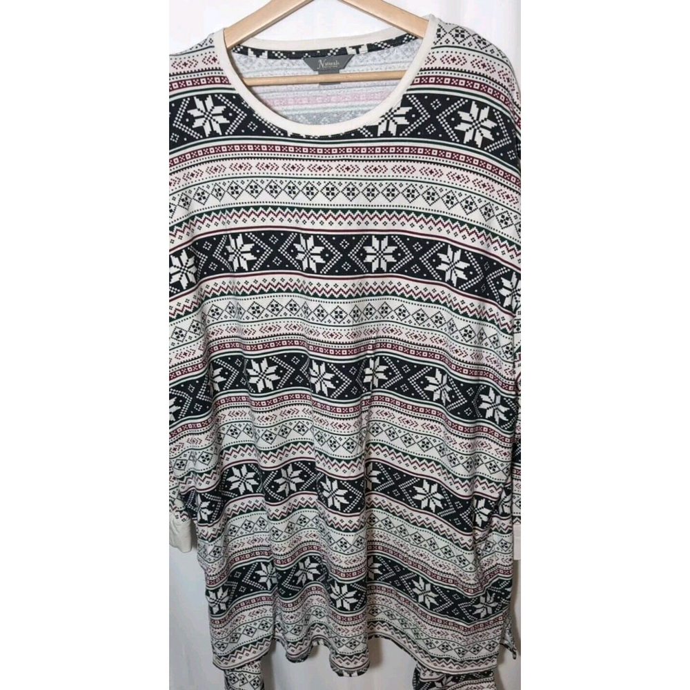 Natural Reflections L/XL Pajama Set Snow Motif Women Used